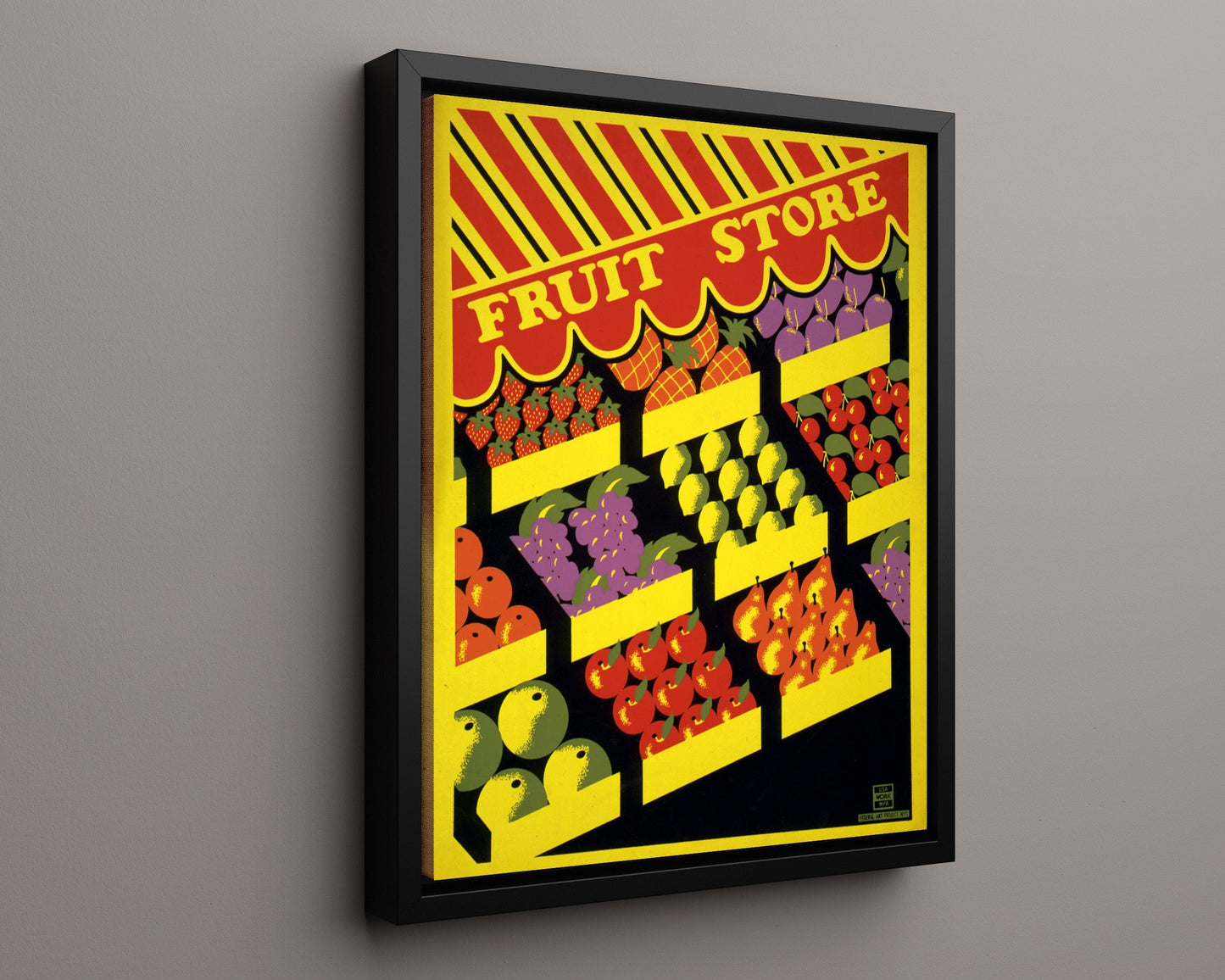 Vintage Advertisement Poster - Fruit Store - A rainbow of fresh picks 20x24 Canvas vintage advertising wall art print – Vintage Advertising decor