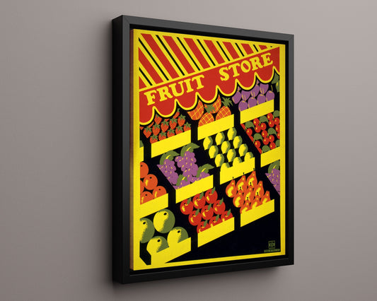 Fruit Store - A rainbow of fresh picks - 16x20 Framed Canvas