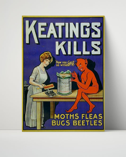 Keating's Kills - Even the devil hates pests - 8x10 Unframed Print