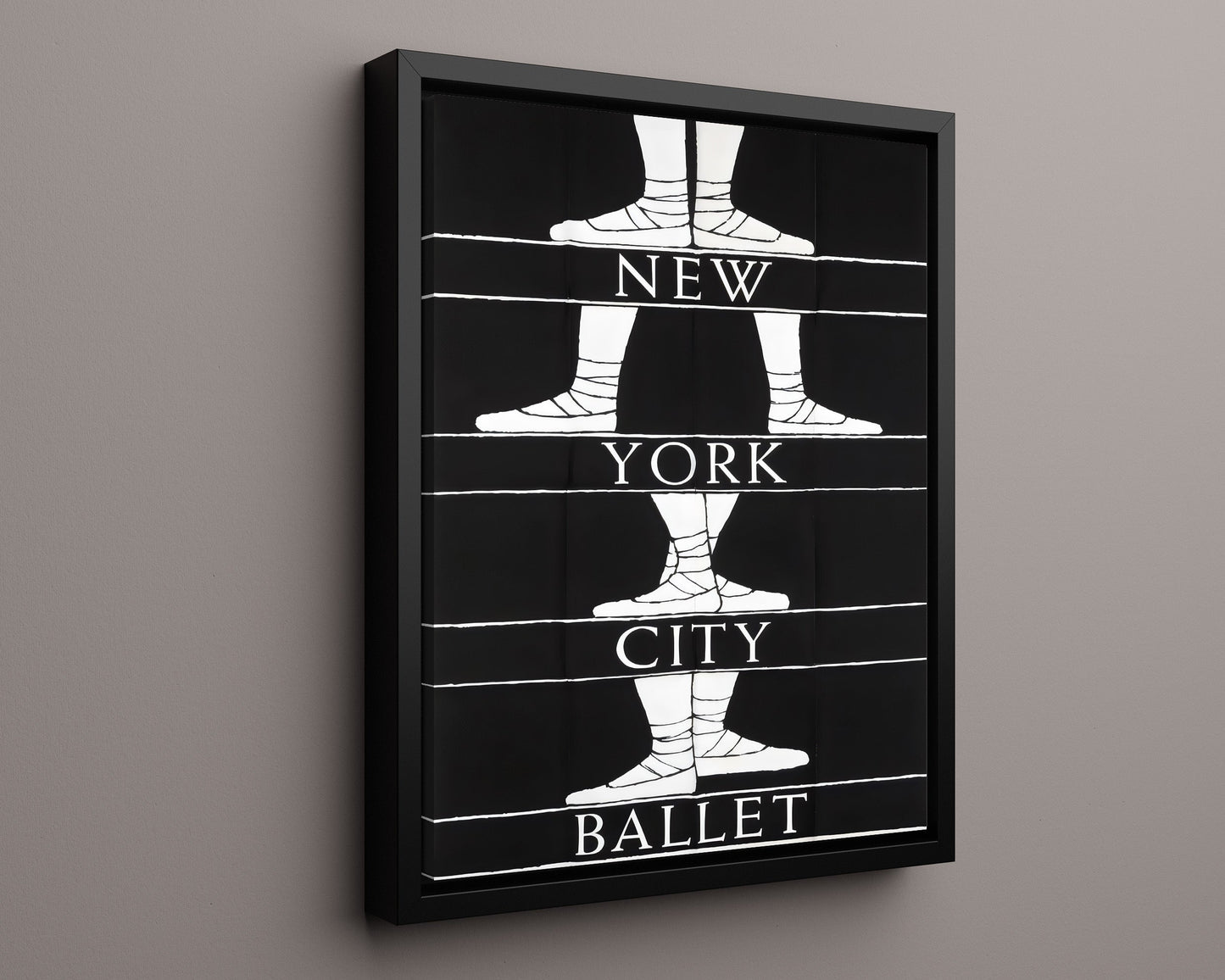 Vintage Advertisement Poster - New York City Ballet - Strength and grace in every step 20x24 Canvas vintage advertising wall art print – Vintage Advertising decor