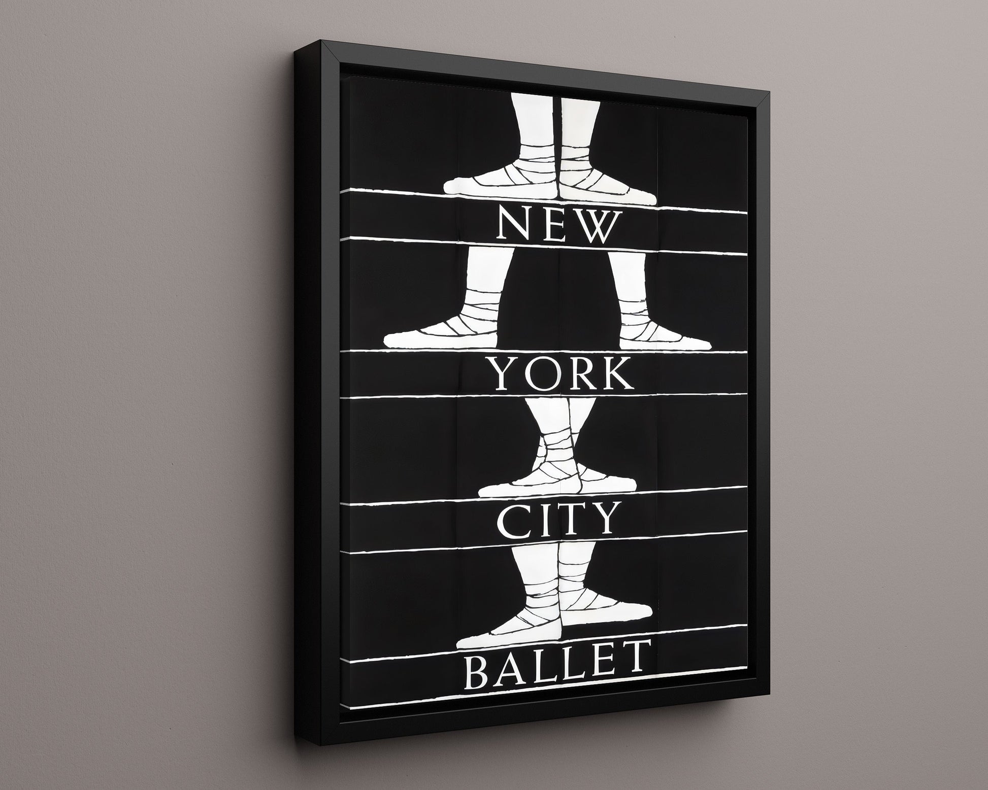 Vintage Advertisement Poster - New York City Ballet - Strength and grace in every step 20x24 Canvas vintage advertising wall art print – Vintage Advertising decor
