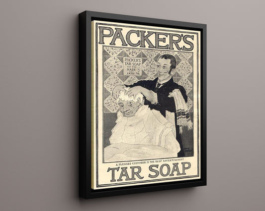 Packers Tar Soap - A lather that lasts - 16x20 Framed Canvas