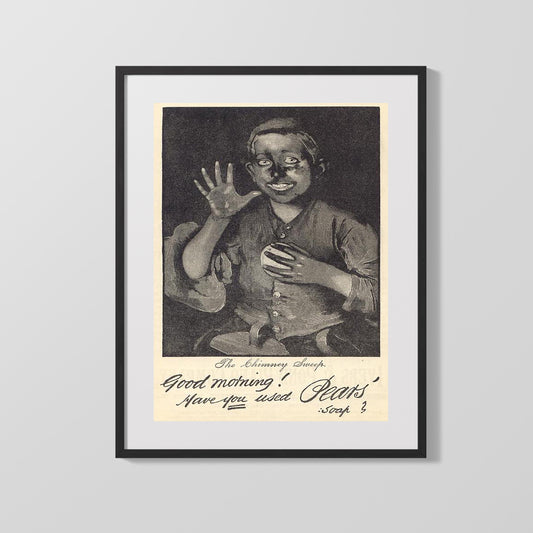 Vintage Advertisement Poster - Pears Soap - A sweepingly clean start Vintage Advertising Vintage Framed Prints Gallery Frame 16x20