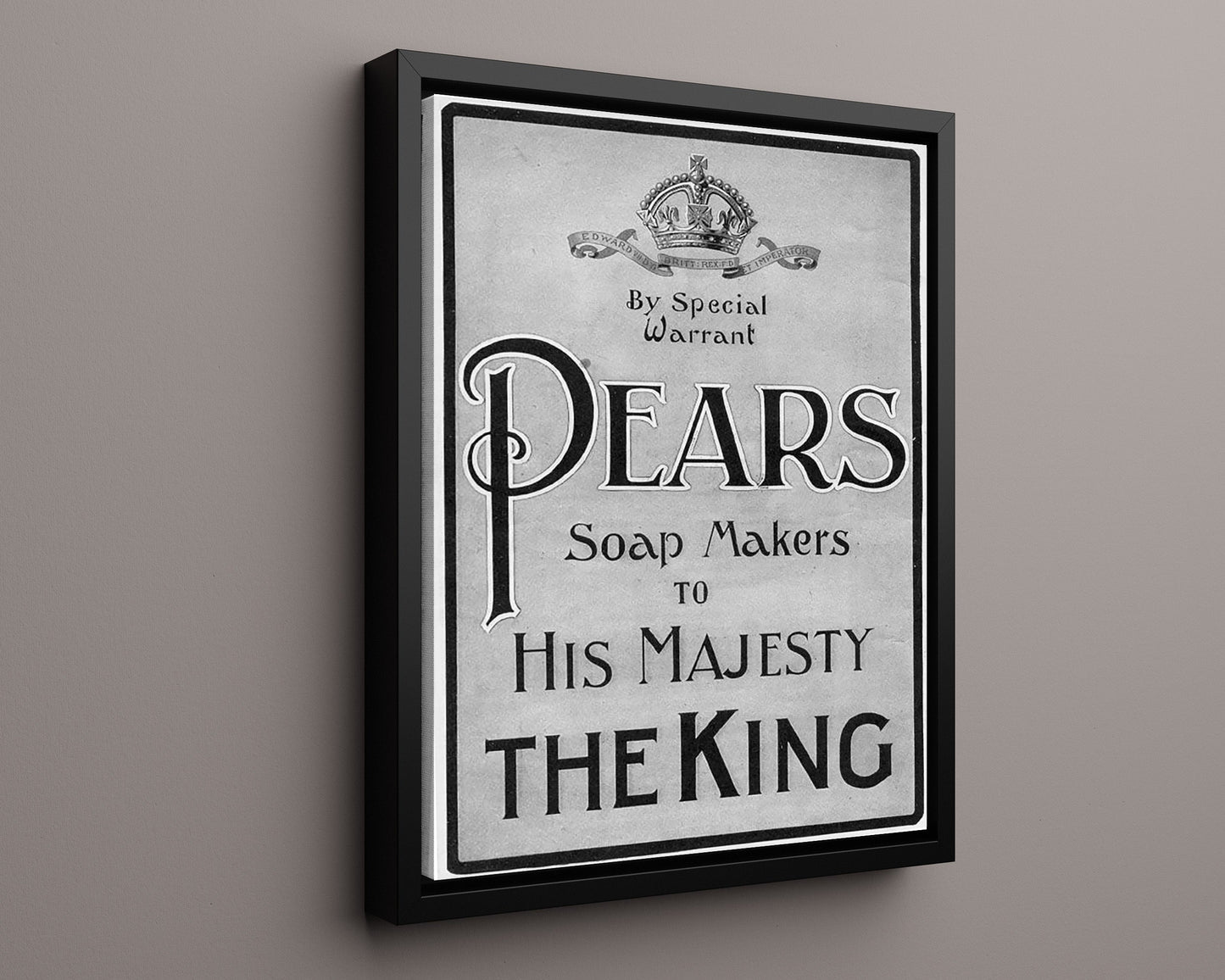 Vintage Advertisement Poster - Pears Soap - Fit for a kings wash 20x24 Canvas vintage advertising wall art print – Vintage Advertising decor