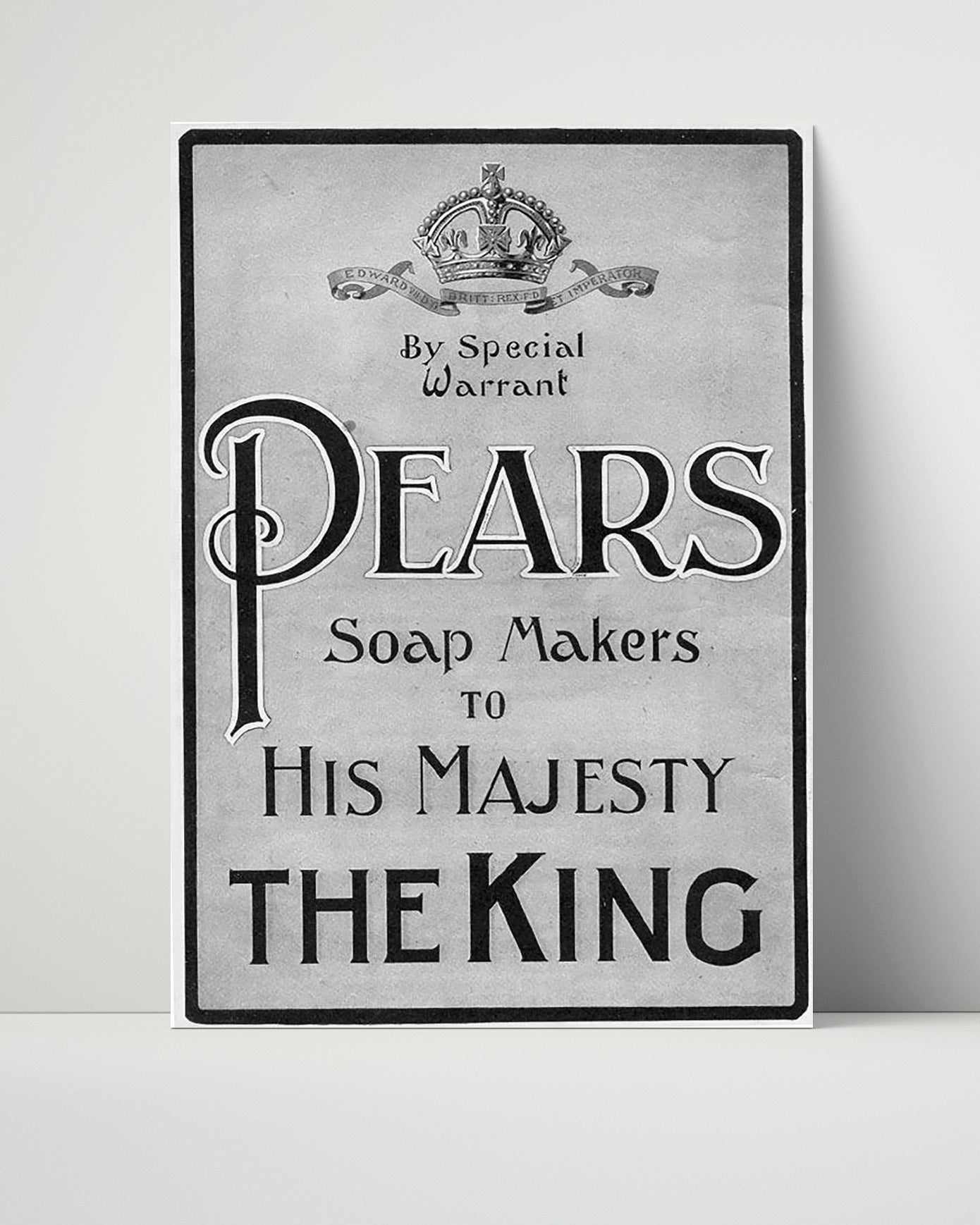 Vintage Advertisement Poster - Pears Soap - Fit for a kings wash 16x20 Unframed Print vintage advertising wall art print – Vintage Advertising decor