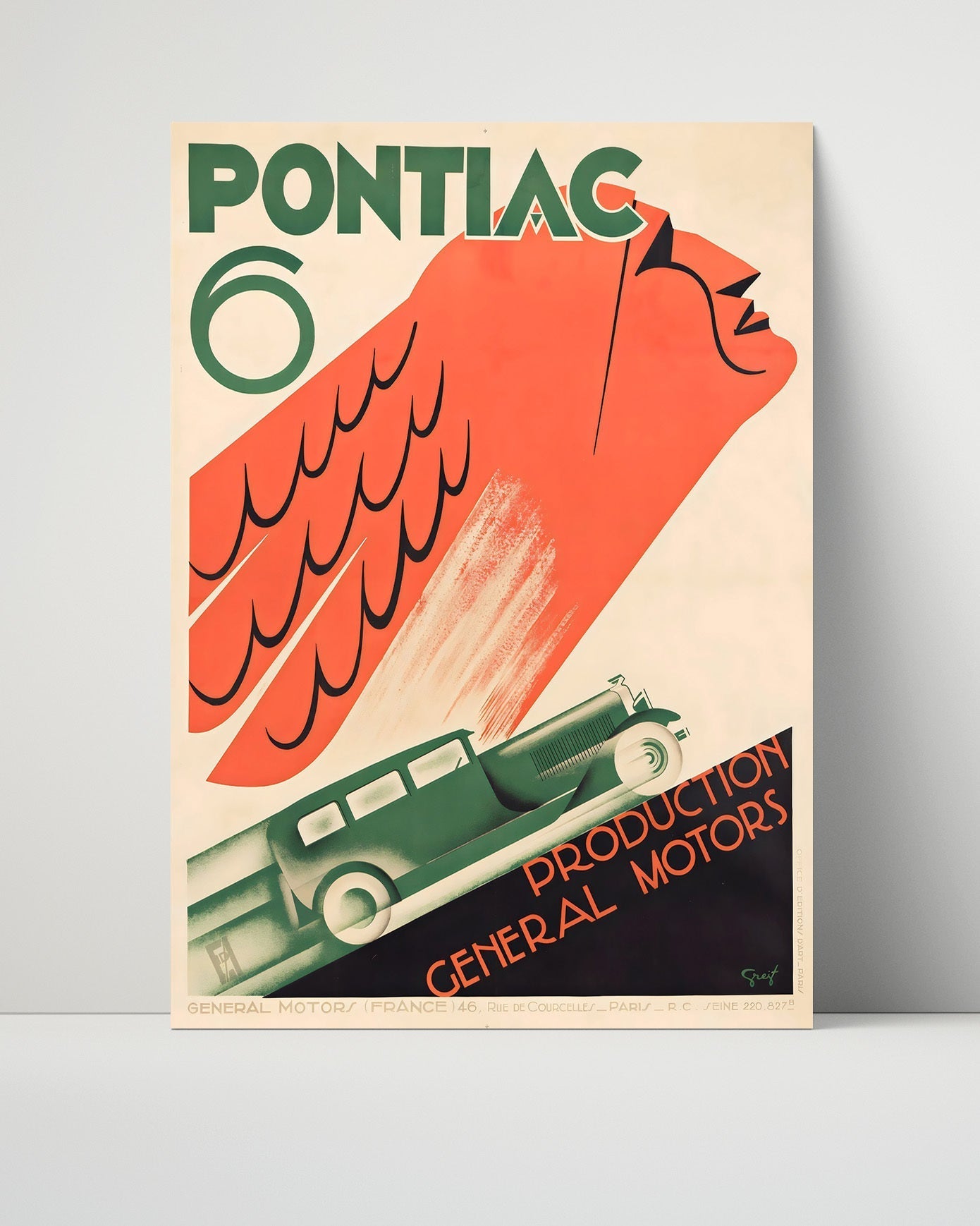 Vintage Advertisement Poster - Pontiac 6 - Power in motion with style 16x20 Unframed Print vintage advertising wall art print – Vintage Advertising decor