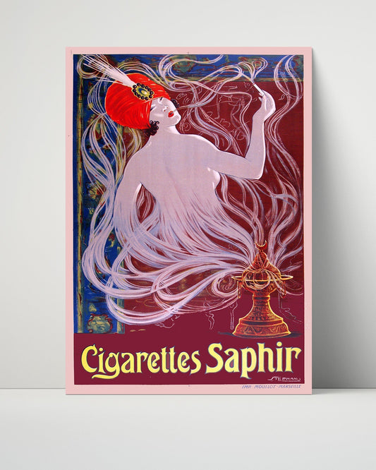 Saphir Cigarettes - Smoke with a jeweled touch - 8x10 Unframed Print