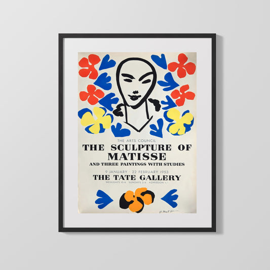 Vintage Advertisement Poster - Sculpture of Matisse - A colorful vision at Tate Gallery Vintage Advertising Vintage Framed Prints Gallery Frame 16x20