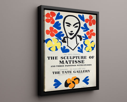 Sculpture of Matisse - A colorful vision at Tate Gallery - 16x20 Framed Canvas