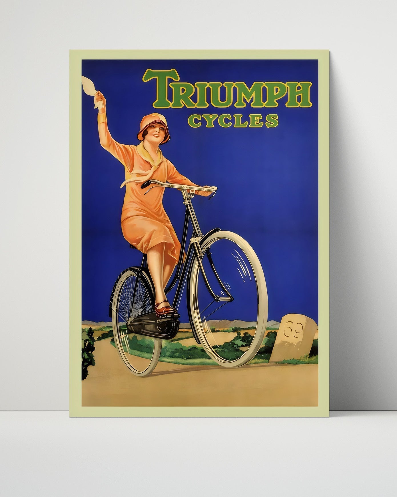 Vintage Advertisement Poster - Triumph Cycles - Ride with elegance and ease 16x20 Unframed Print vintage advertising wall art print – Vintage Advertising decor