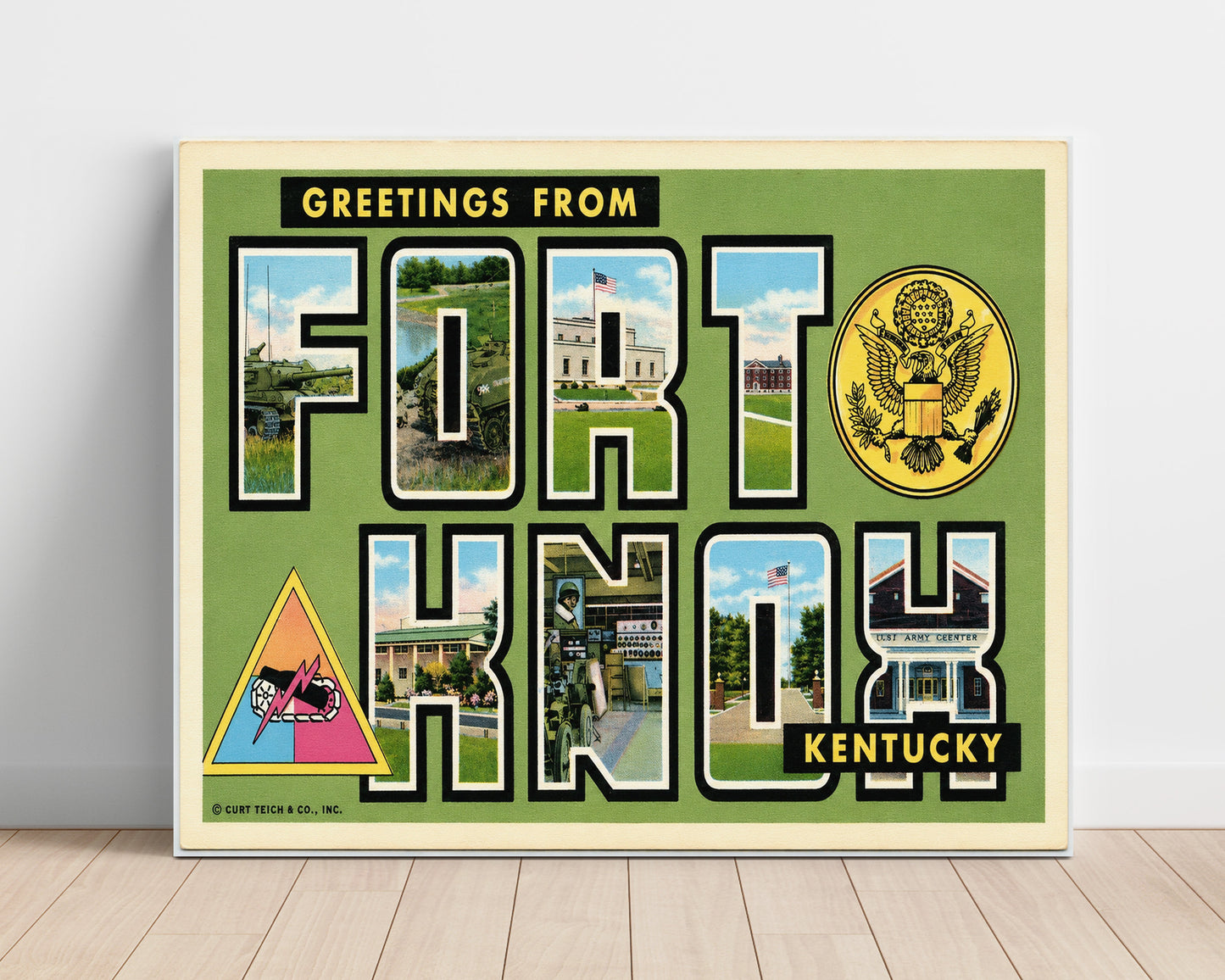 Fort Knox, Kentucky Vintage Postcard - Vintage American Wall Art Unframed 8x10 in Plastic Sleeve wall art print – unframed decor