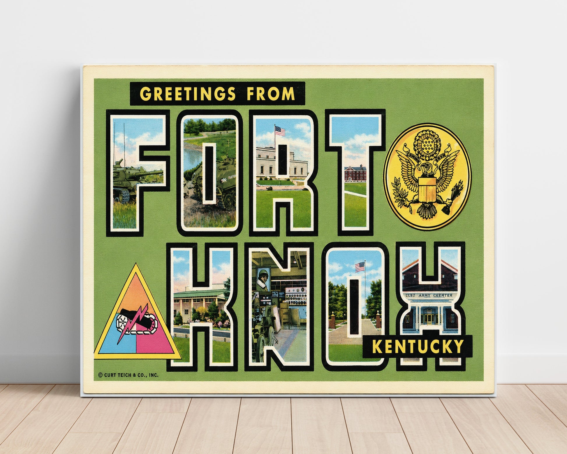 Fort Knox, Kentucky Vintage Postcard - Vintage American Wall Art Unframed 8x10 in Plastic Sleeve wall art print – unframed decor