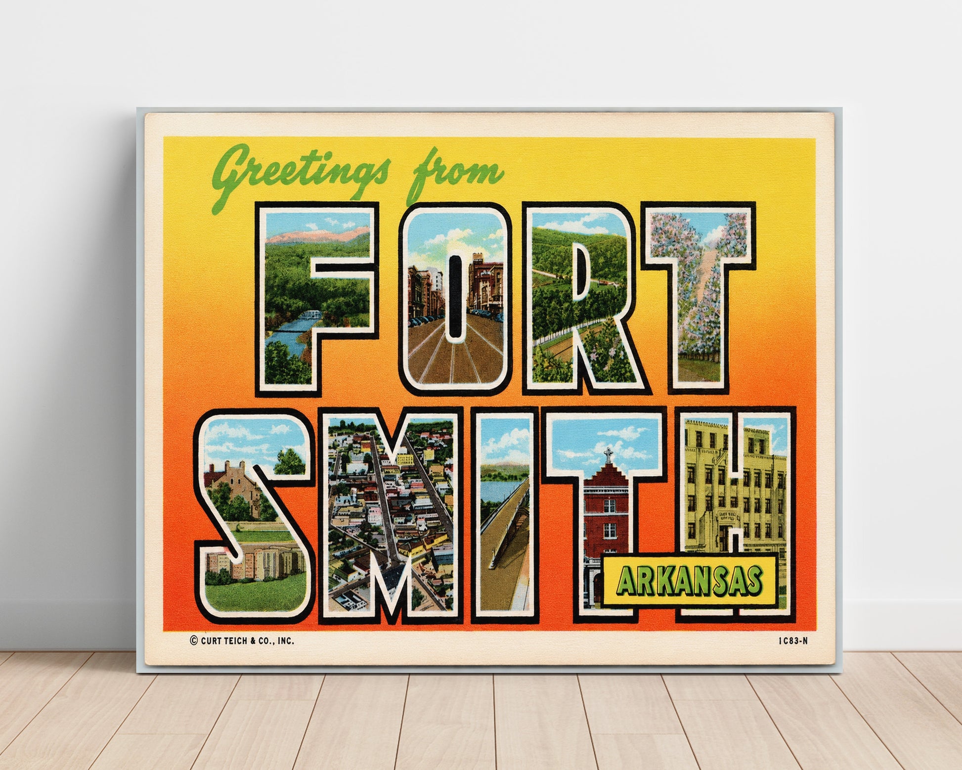 Greetings from Fort Smith, Arkansas 8x10 Unframed Print vintage postcard wall art