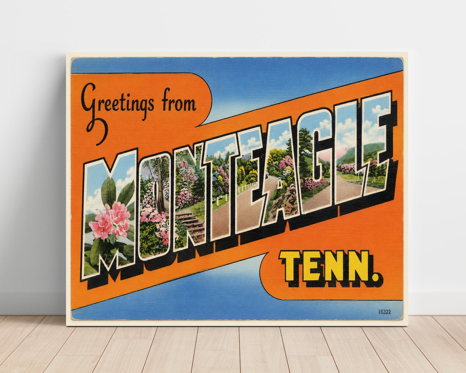 Monteagle, Tennessee Vintage Postcard - Vintage American Wall Art Unframed 8x10 in Plastic Sleeve wall art print – unframed decor