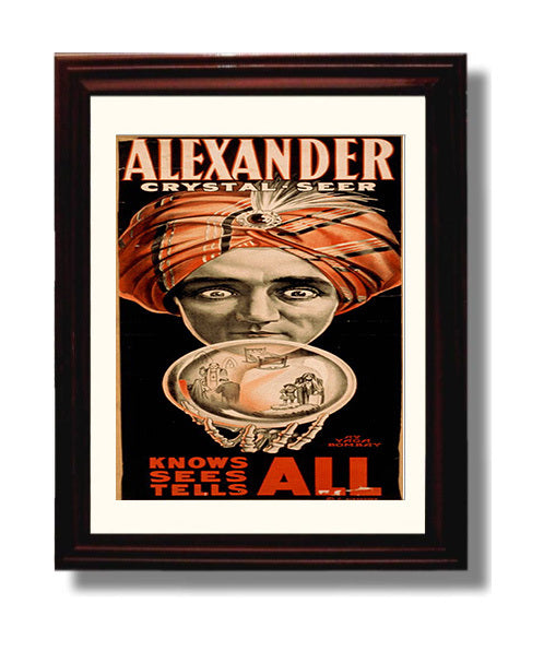 Alexander - Knows All Sees All - Magic Poster - 8x10 Beveled Frame