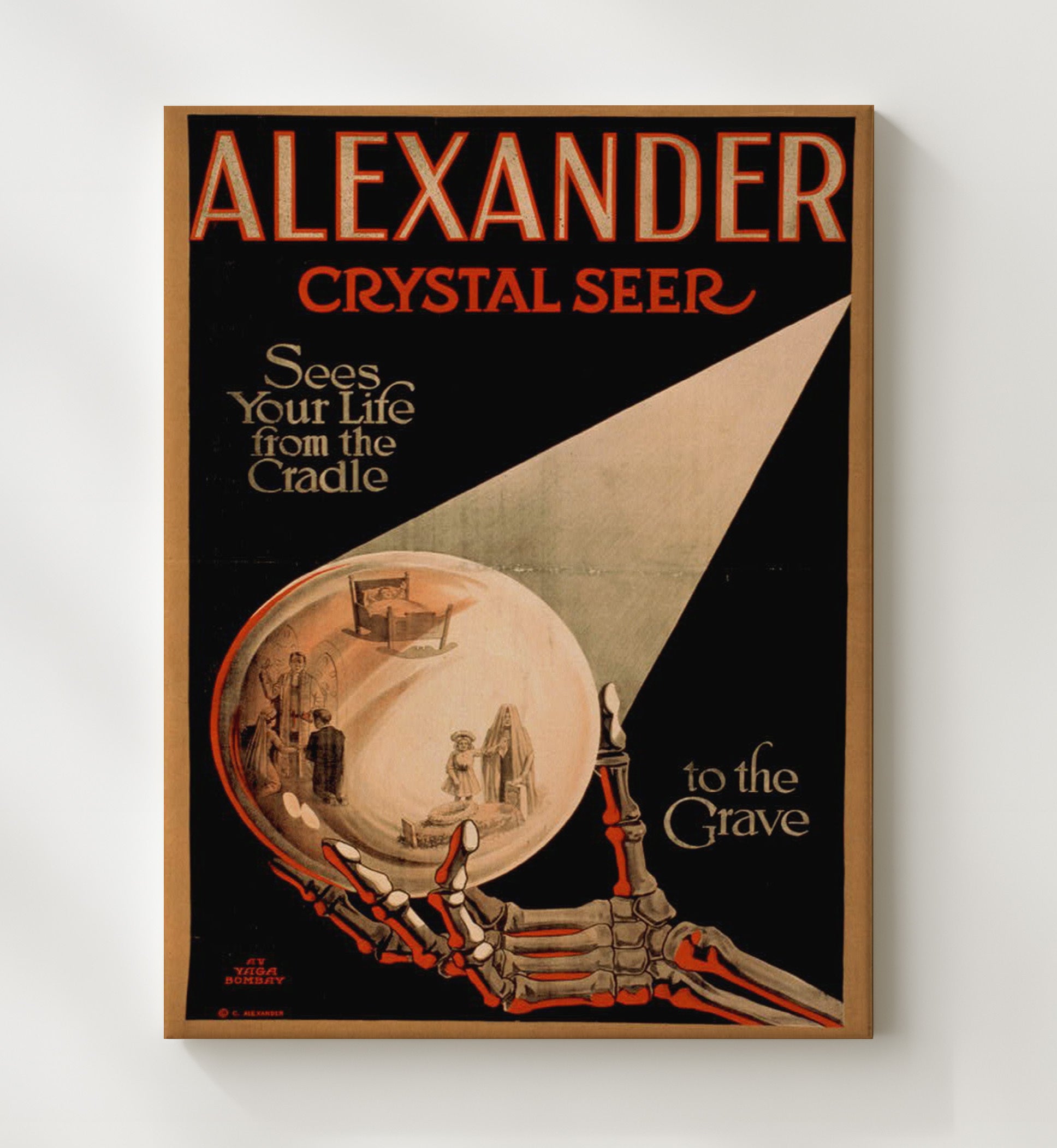 Alexander - The Crystal Seer - Magic Poster - 20x24 Canvas