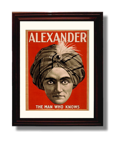 Alexander - The Man Who Knows (Photo) - Magic Poster - 8x10 Beveled Frame