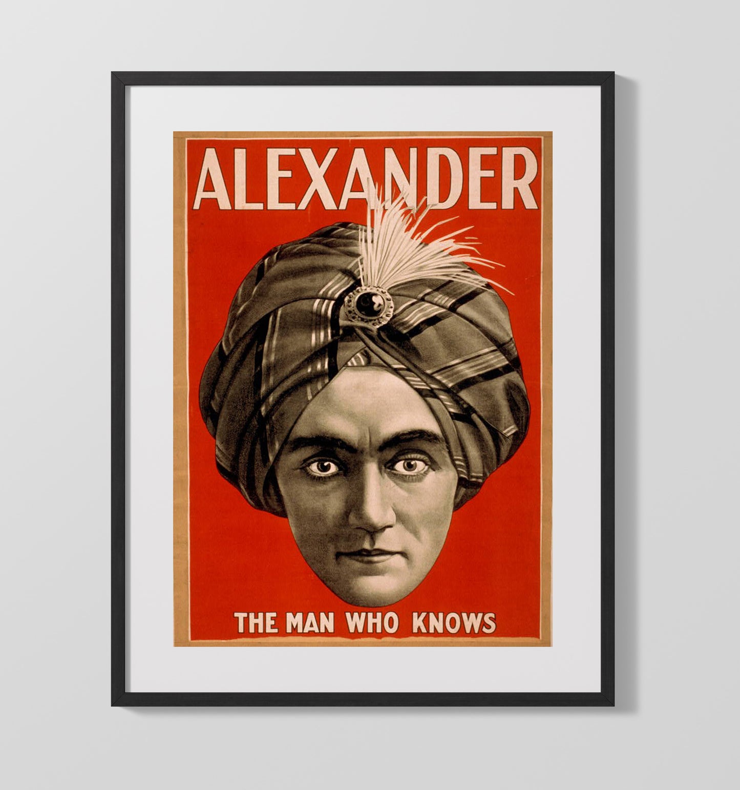 Alexander - The Man Who Knows (Photo) - Magic Poster - 16x20 Gallery Frame