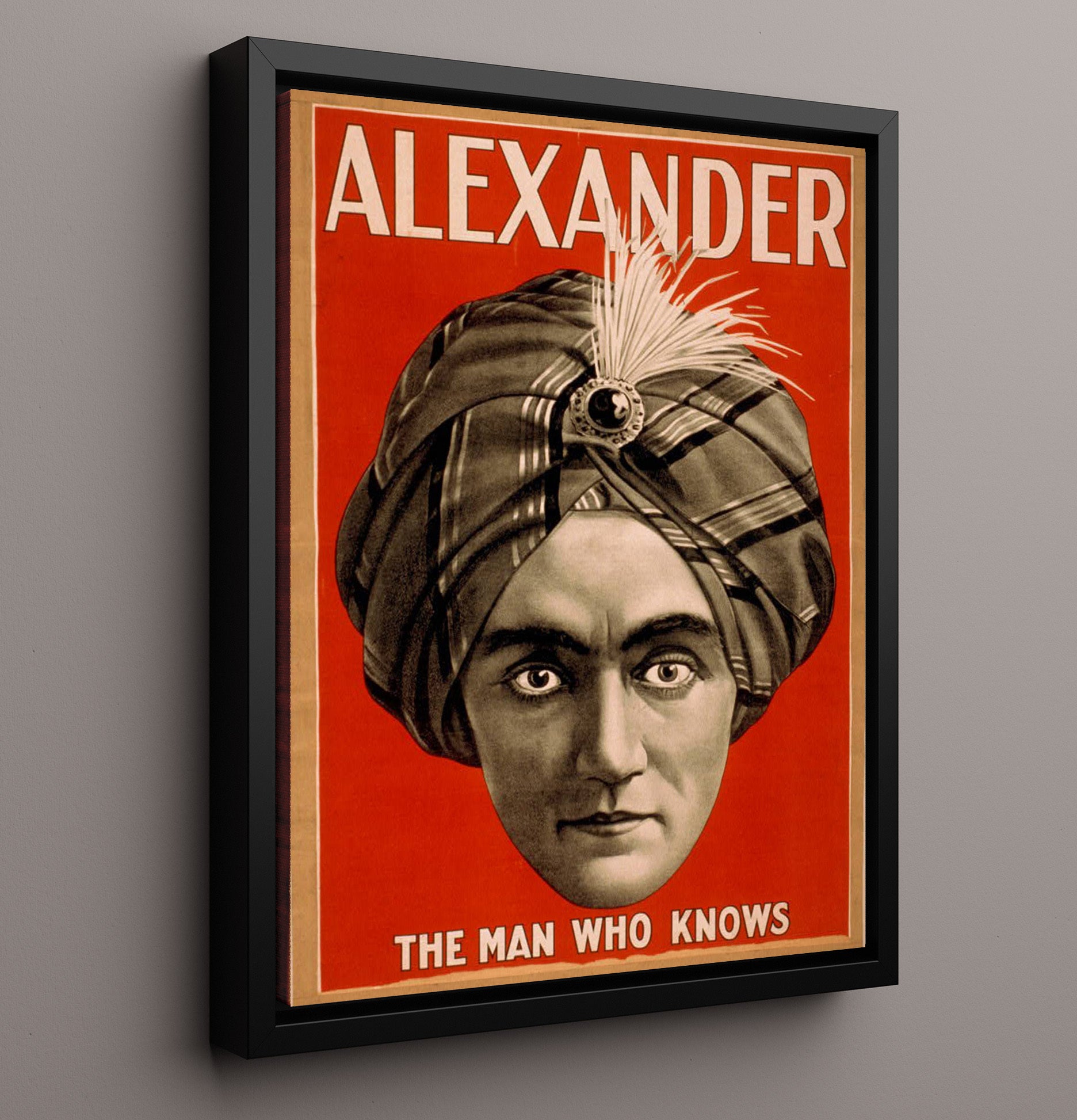 Alexander - The Man Who Knows (Photo) - Magic Poster - 16x20 Framed Canvas