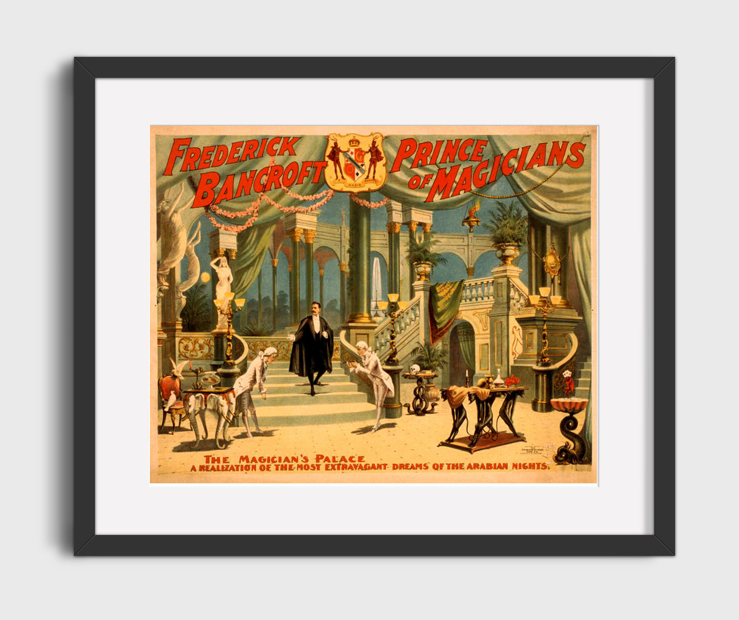 Bancroft - The Magician Palace - Magic Poster - 16x20 Gallery Frame