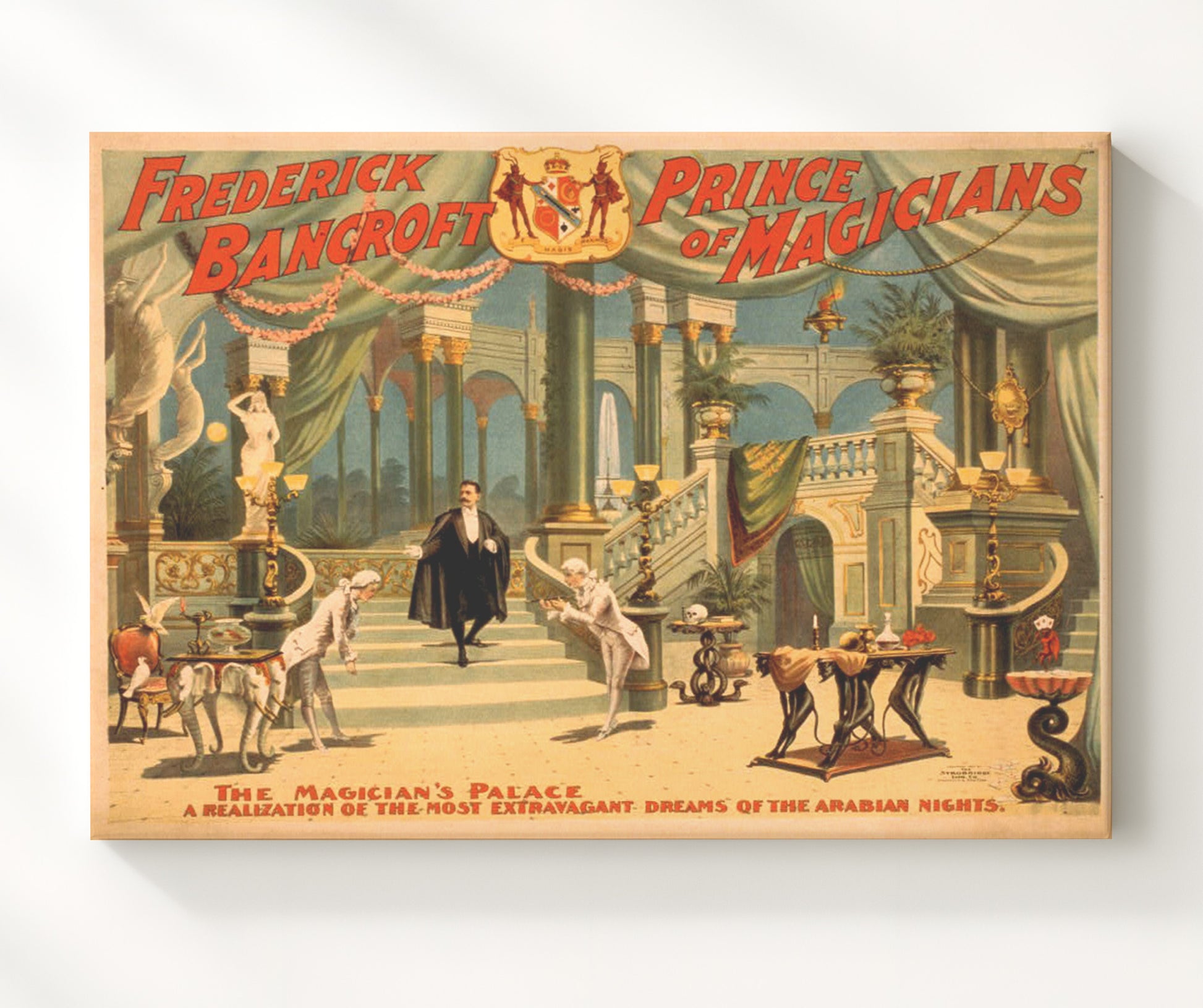 Bancroft - The Magician Palace - Magic Poster - 20x24 Canvas