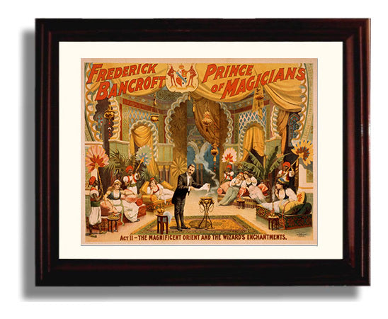 Bancroft - The Magnificent Orient - Magic Poster - 8x10 Beveled Frame