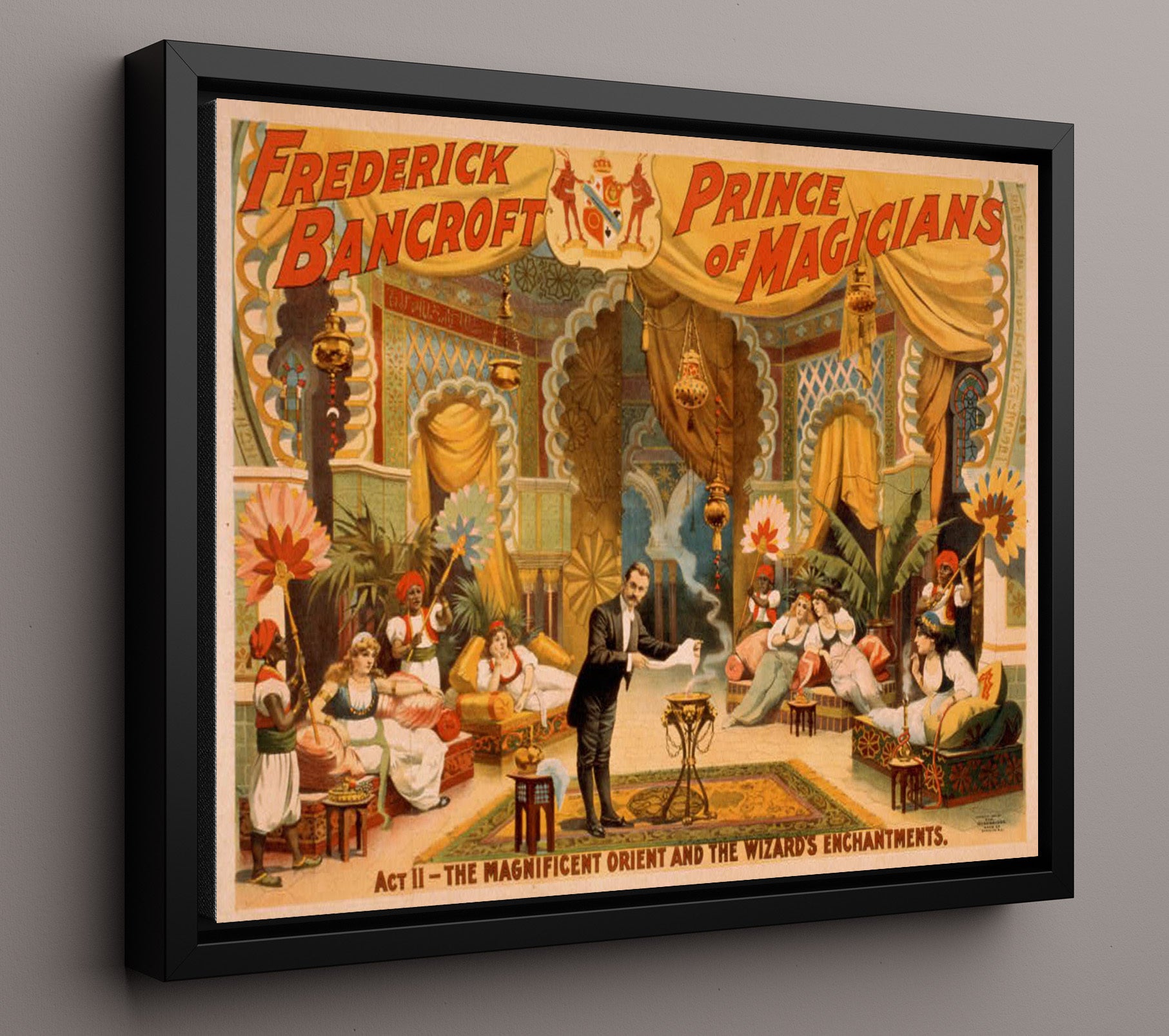 Bancroft - The Magnificent Orient - Magic Poster - 16x20 Framed Canvas