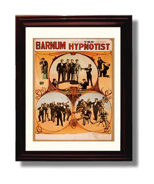 Barnum - The Hypnotist - Magic Poster - 8x10 Beveled Frame