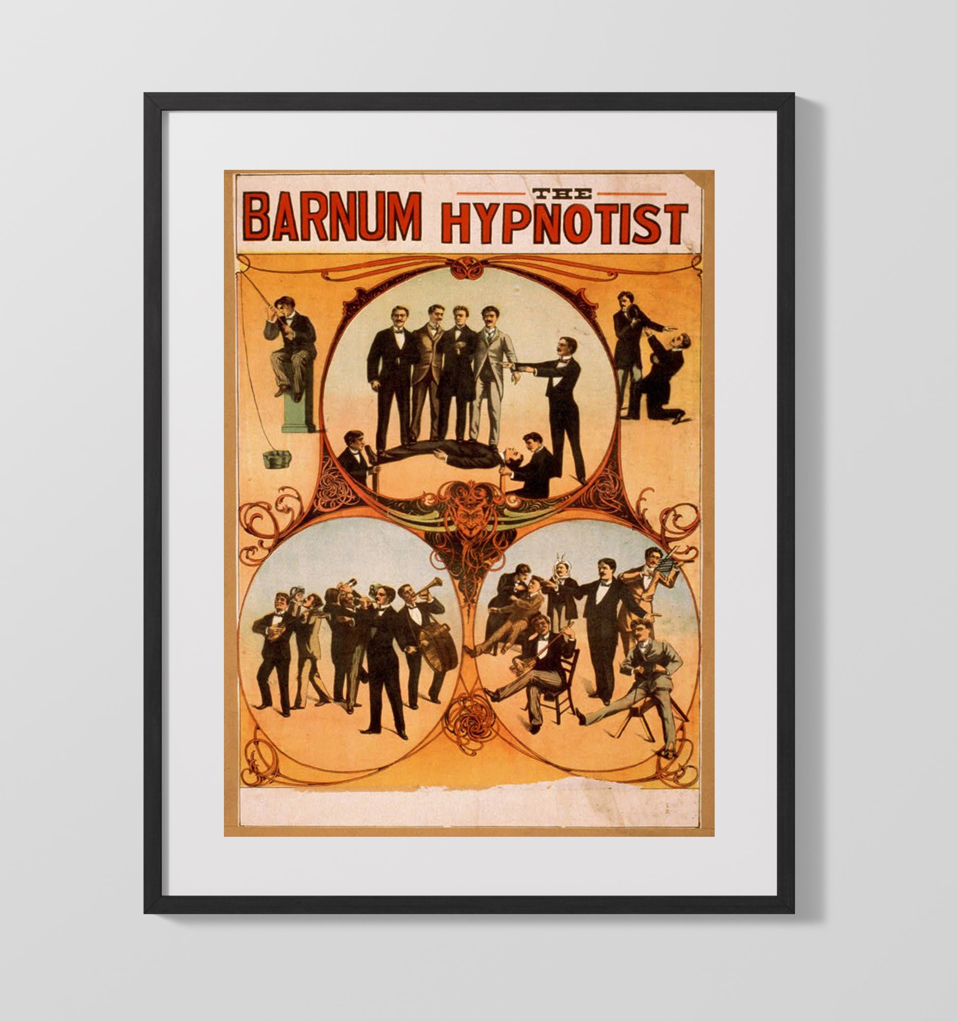 Barnum - The Hypnotist - Magic Poster - 16x20 Gallery Frame