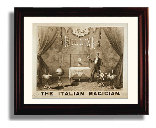 Bollini - Master of Mystery - Magic Poster - 8x10 Beveled Frame