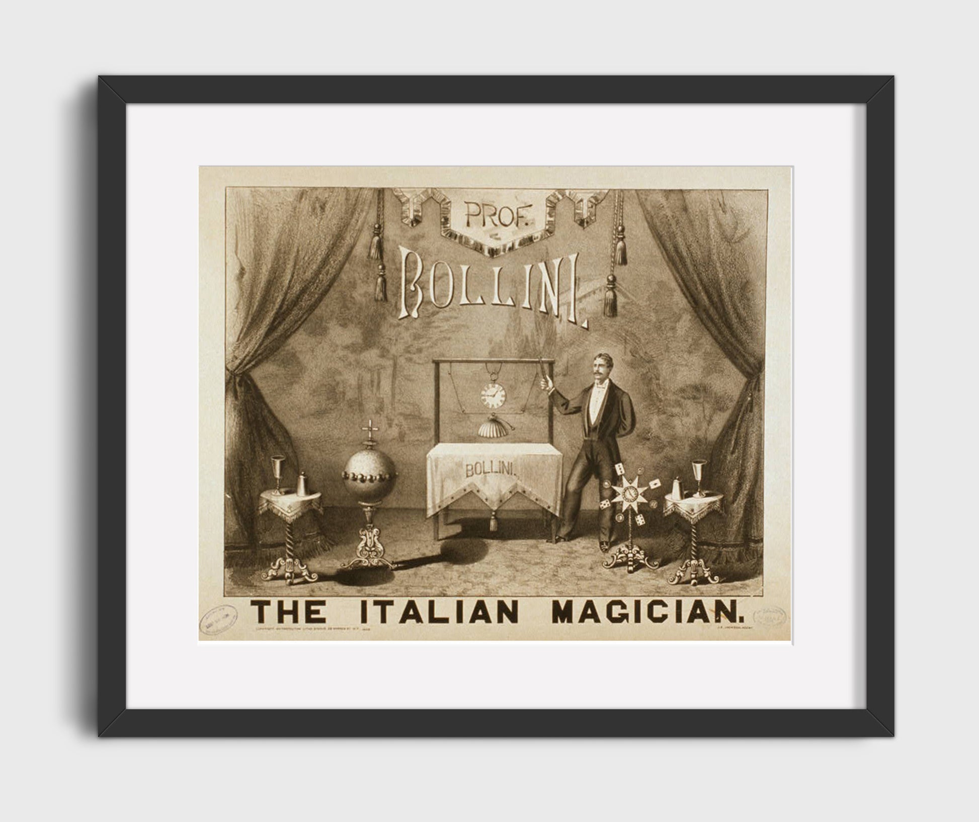 Bollini - Master of Mystery - Magic Poster - 16x20 Gallery Frame