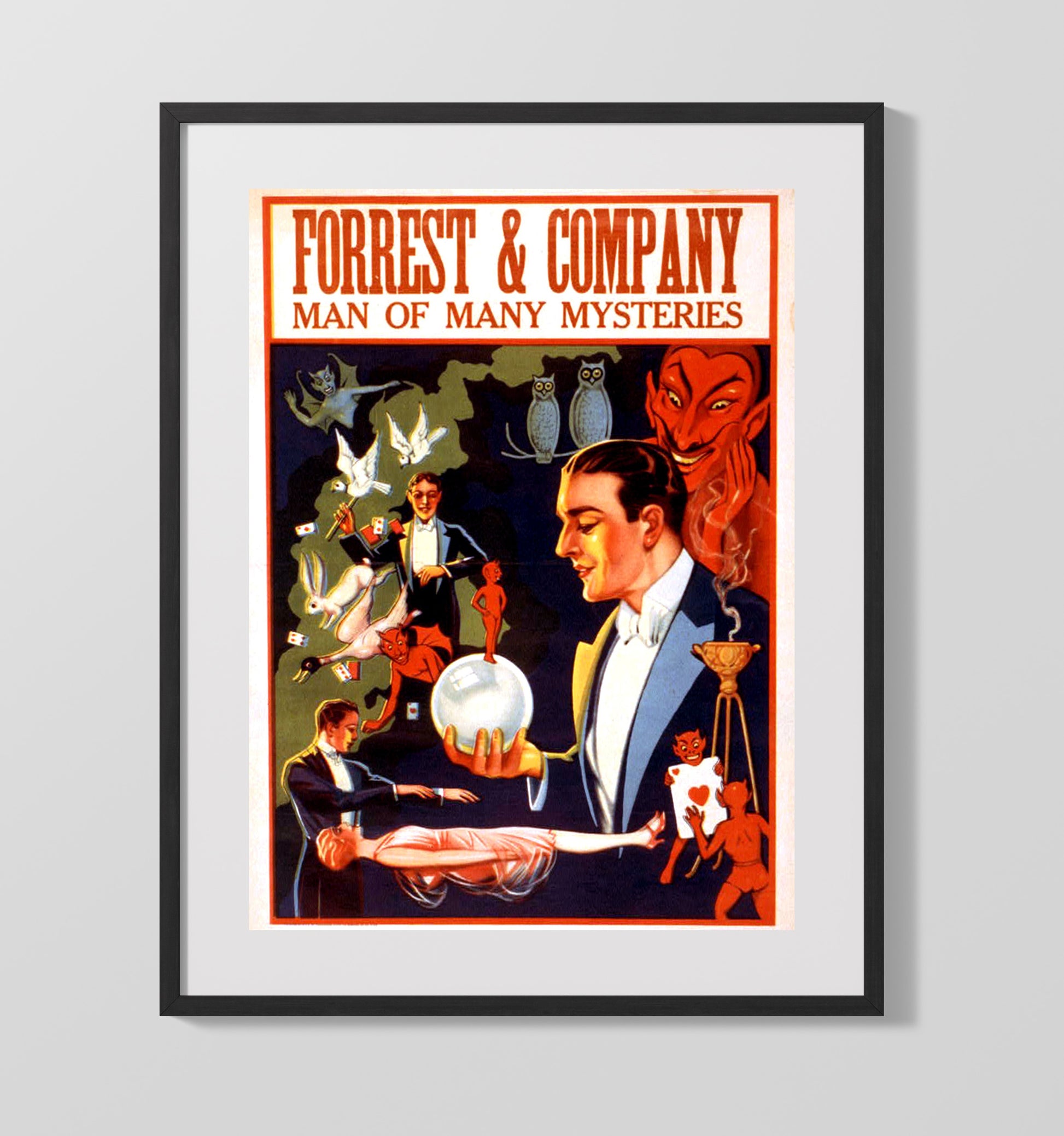 Forrest - Man of Many Mysteries - Magic Poster - 16x20 Gallery Frame