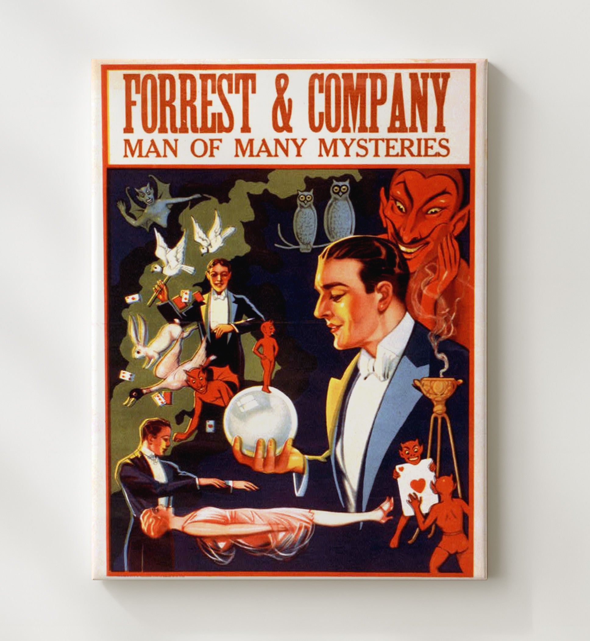 Forrest - Man of Many Mysteries - Magic Poster - 20x24 Canvas