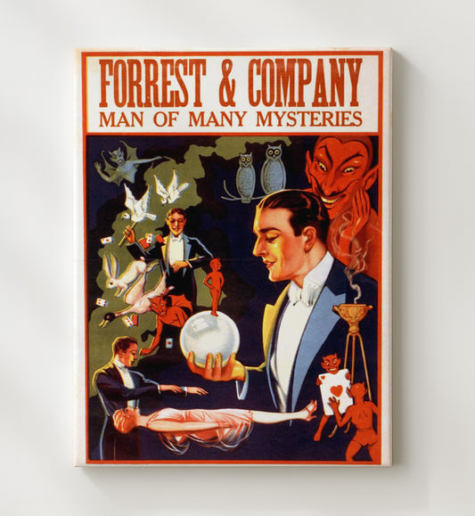 Forrest - Man of Many Mysteries 16x20 Canvas magic poster wall art