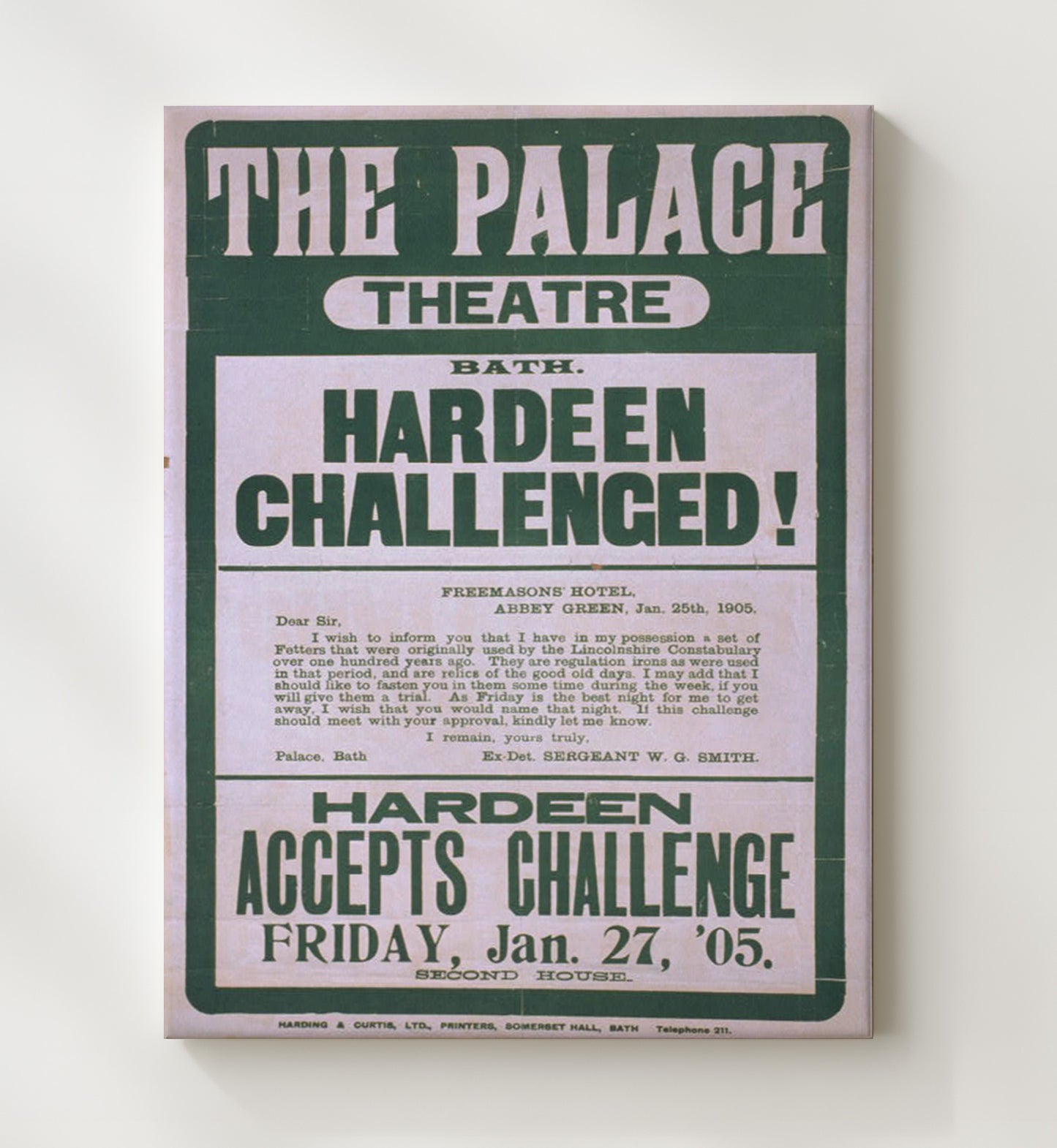 Hardeen - Challenge Accepted - Magic Poster - 20x24 Canvas