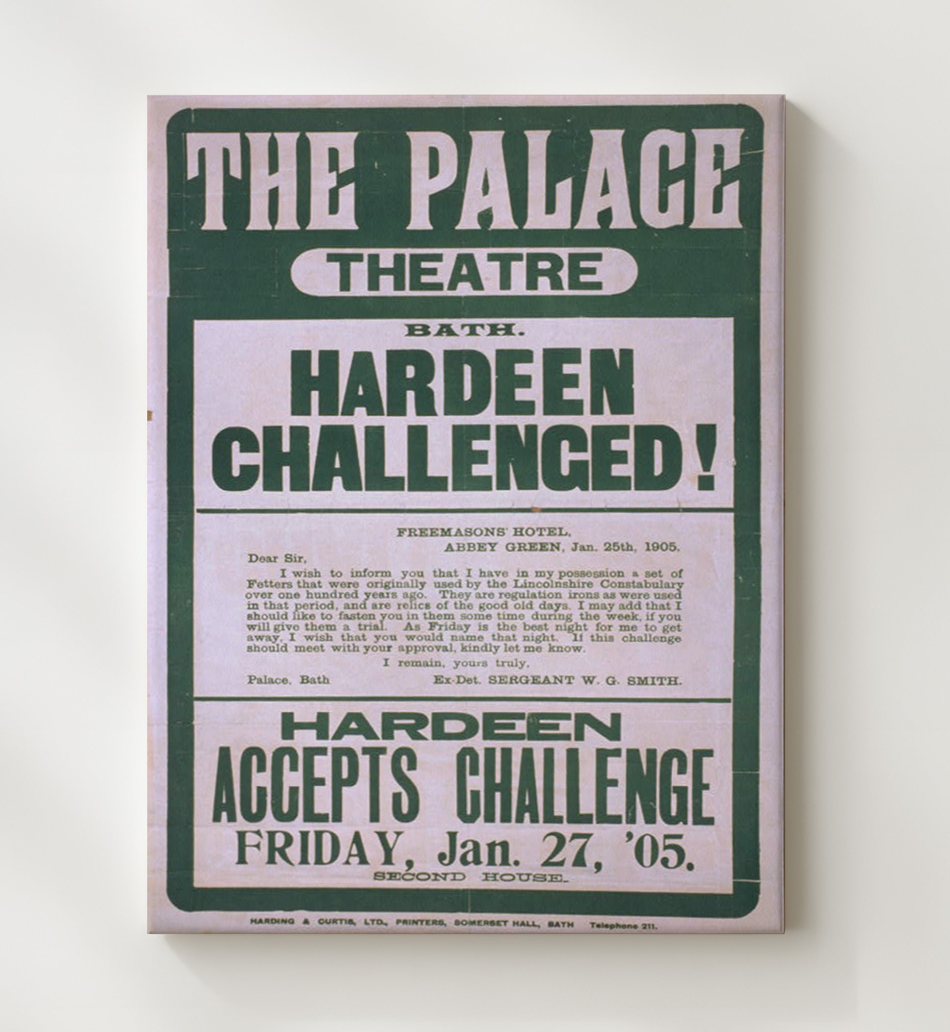 Hardeen - Challenge Accepted - Magic Poster - 20x24 Canvas