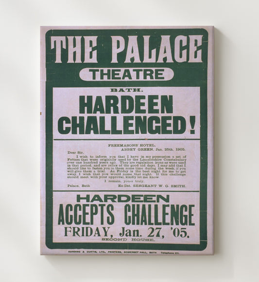 Hardeen - Challenge Accepted 16x20 Canvas magic poster wall art