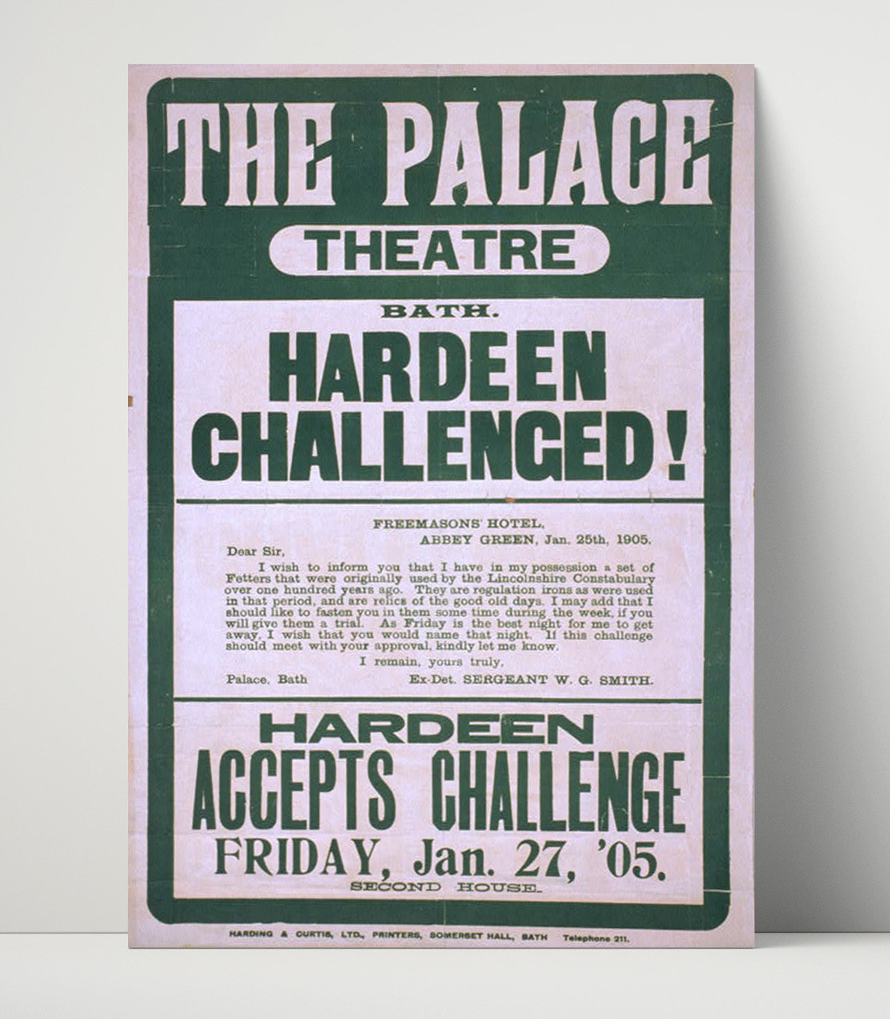 Hardeen - Challenge Accepted - Magic Poster - 16x20 Unframed Print