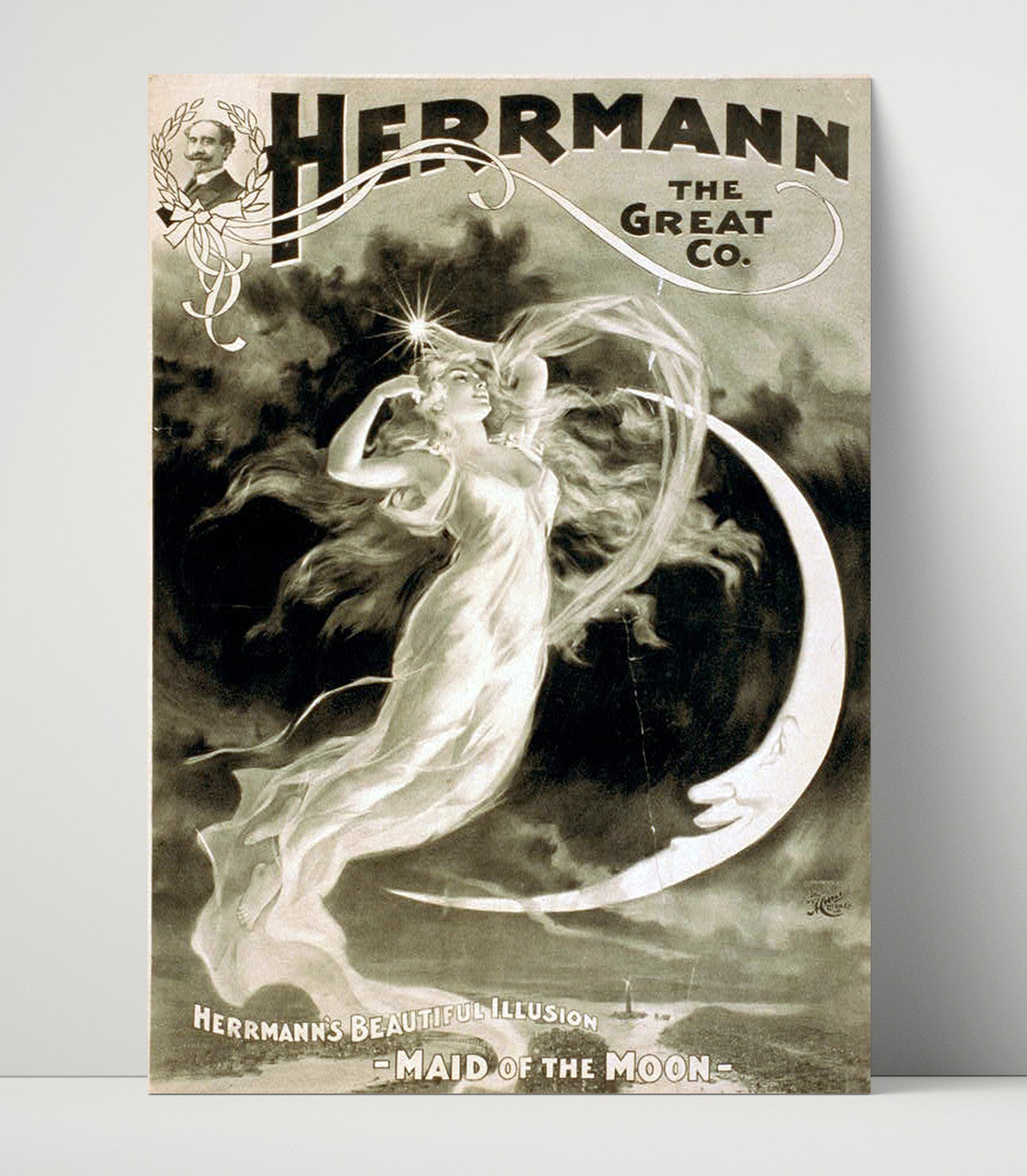 Herrmann - Maid of the Moon - Magic Poster - 16x20 Unframed Print