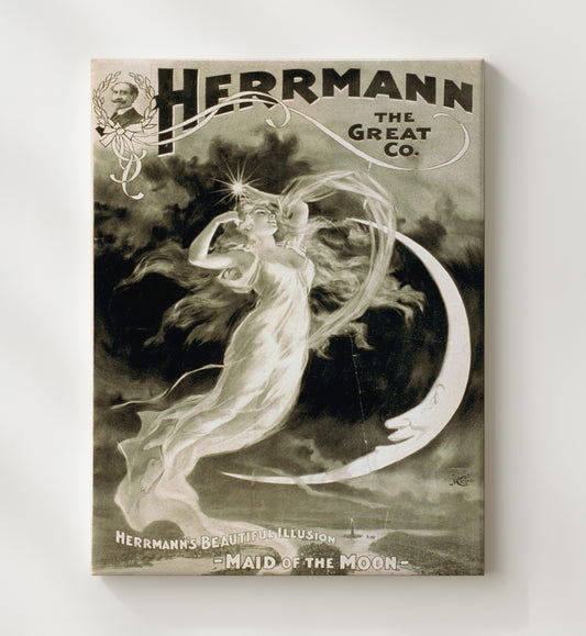 Herrmann - Maid of the Moon 16x20 Canvas magic poster wall art