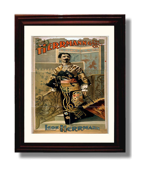 Herrmann the Great - Oriental Elegance - Magic Poster - 8x10 Beveled Frame