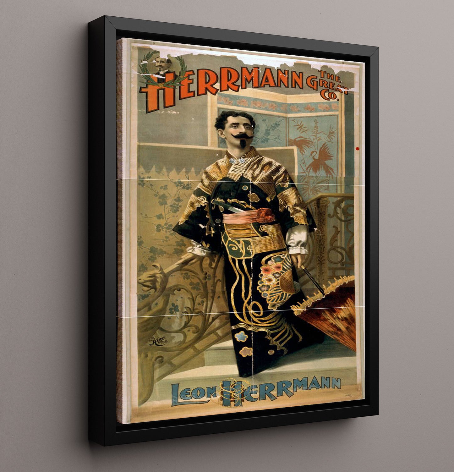 Herrmann the Great - Oriental Elegance - Magic Poster - 16x20 Framed Canvas