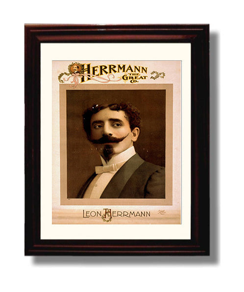 Herrmann the Great - Portrait - Magic Poster - 8x10 Beveled Frame