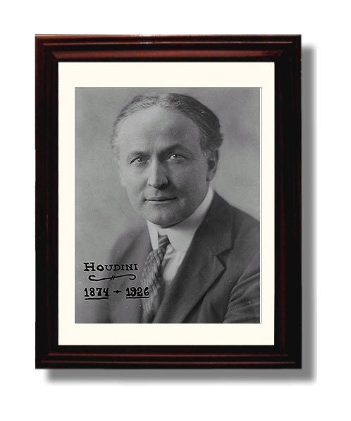 Houdini - Master of Mystery - Magic Poster - 8x10 Beveled Frame