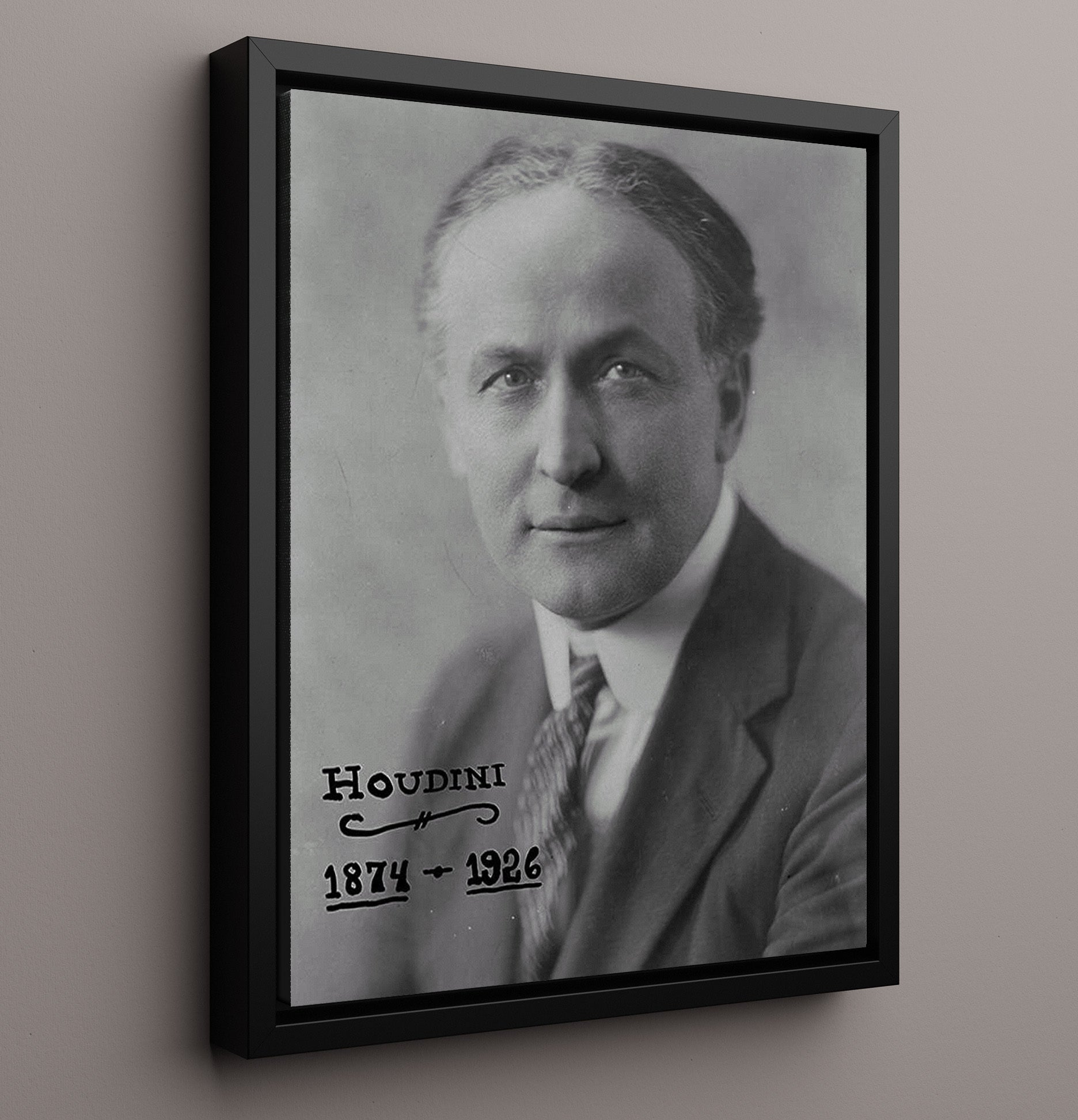 Houdini - Master of Mystery - Magic Poster - 16x20 Framed Canvas