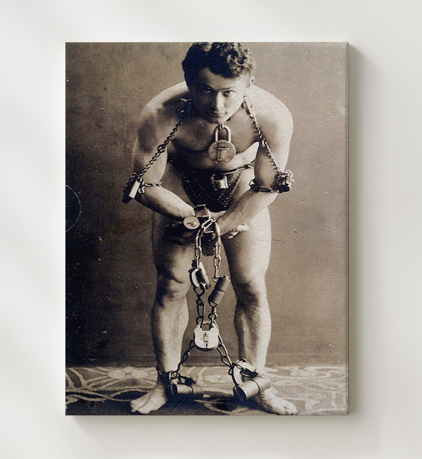 Houdini - Shackled Defiance - Magic Poster - 20x24 Canvas