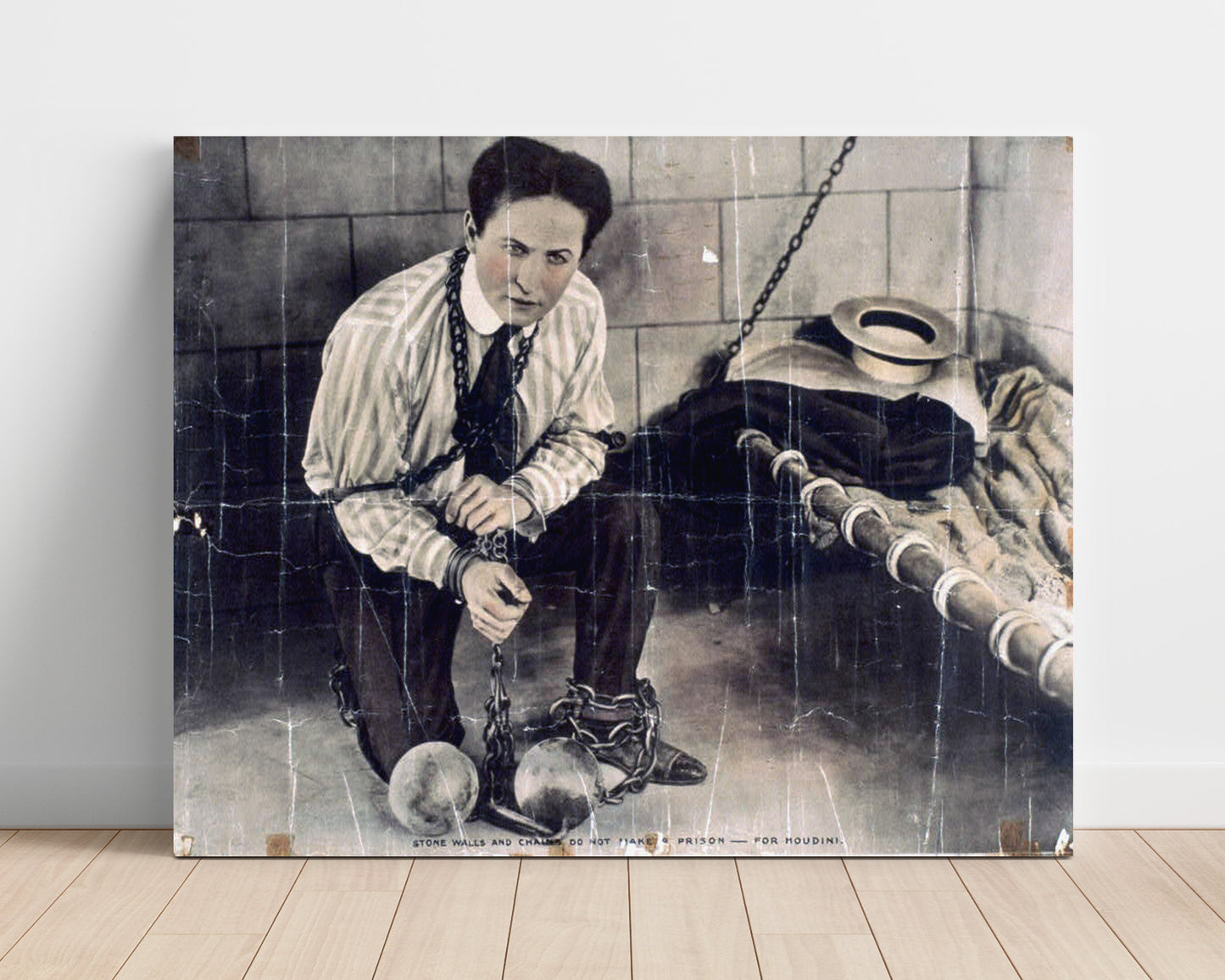Houdini - Shackled but Unbroken - Magic Poster - 16x20 Unframed Print