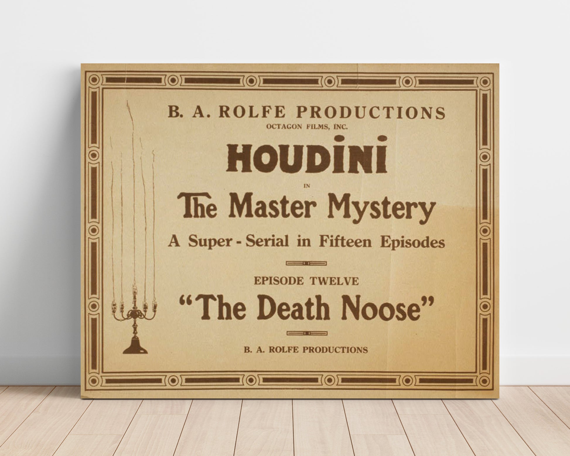 Houdini - The Death Noose - Magic Poster - 16x20 Unframed Print