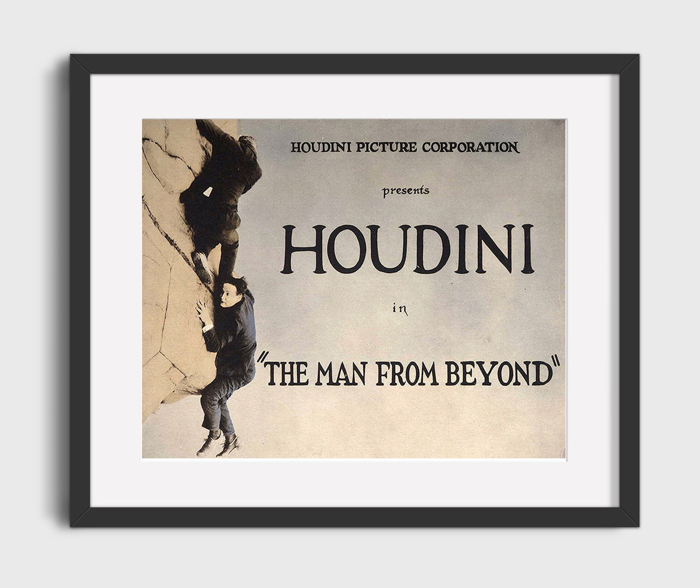 Houdini - The Man From Beyond - Magic Poster - 16x20 Gallery Frame