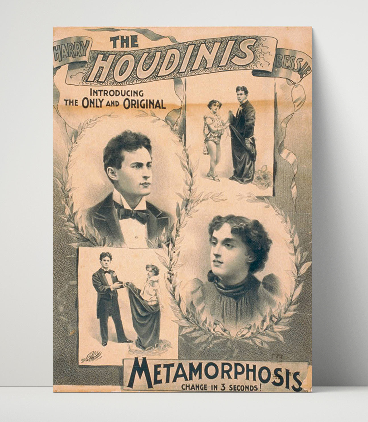 Houdini - The Metamorphosis - Magic Poster - 16x20 Unframed Print